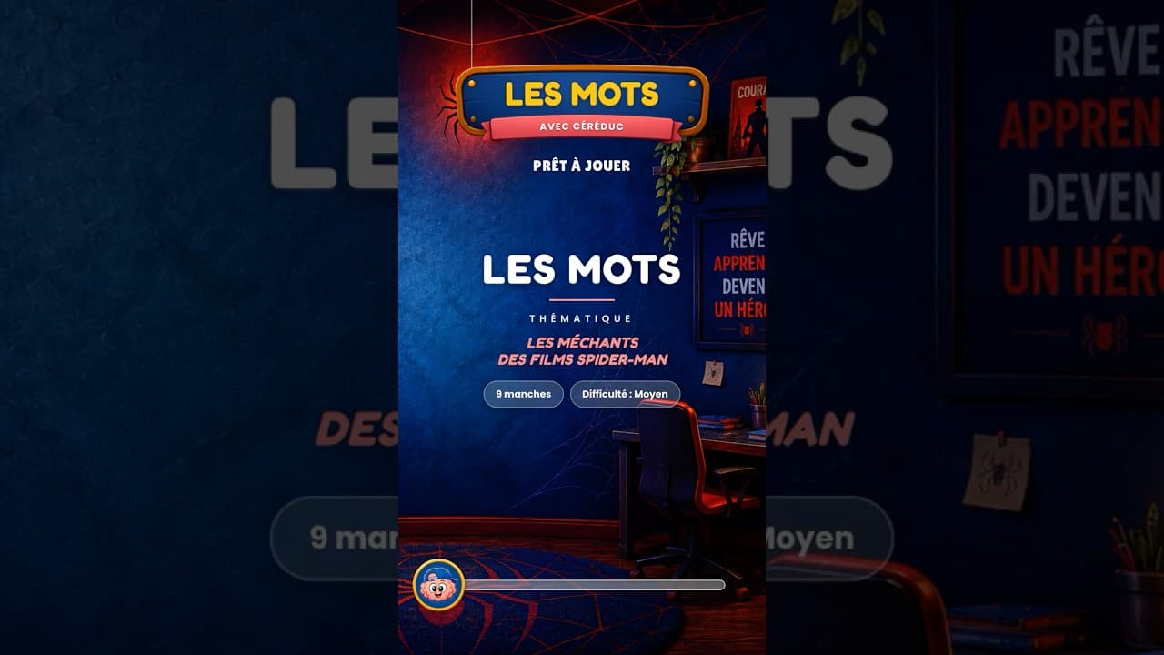 Culture & découvertes — Trouve le mot : Les Méchants des films Spider-Man · 9 manches | Niveau moyen #spiderman