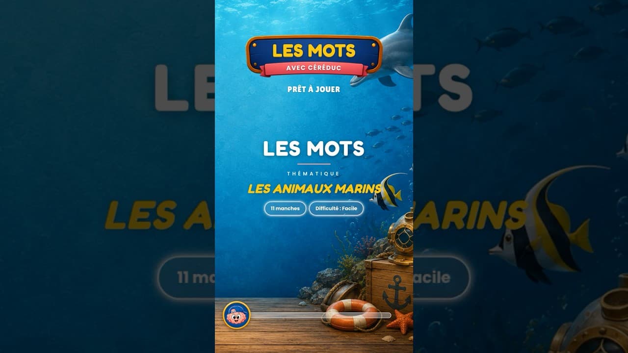 Culture & découvertes — Trouve le mot : Les Animaux marins · 11 manches (facile) #shorts
