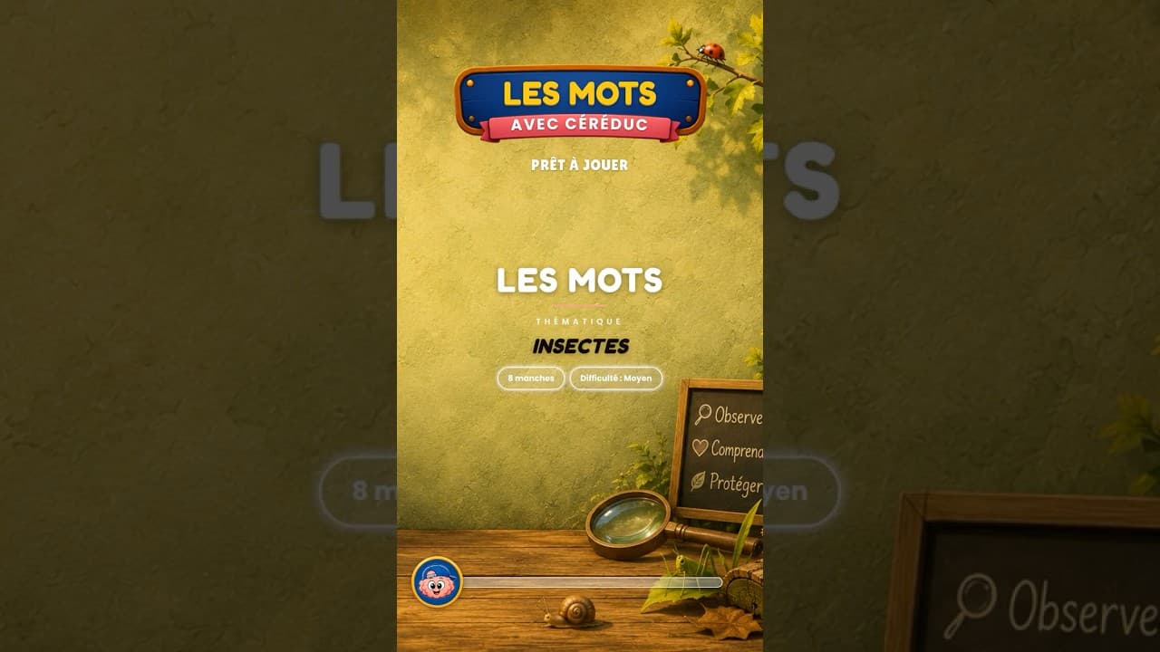 Culture & découvertes — Trouve le mot : Insectes · 8 manches (moyen) #shorts