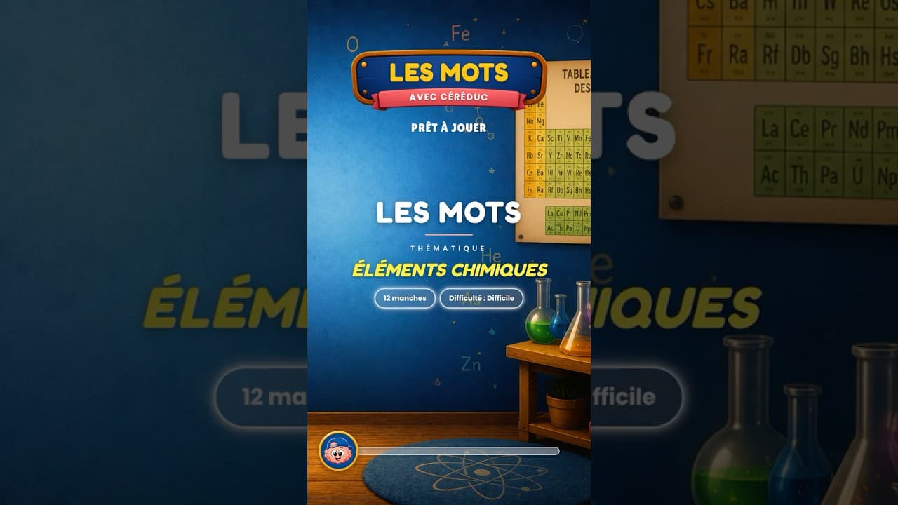 Culture & découvertes — Trouve le mot : Éléments Chimiques · 12 manches (difficile) #shorts