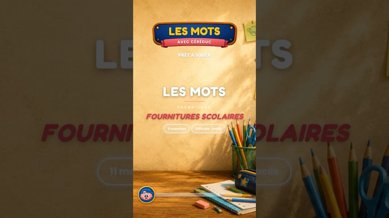 Culture & découvertes — Trouve le mot : Fournitures scolaires · 11 manches (facile) #shorts