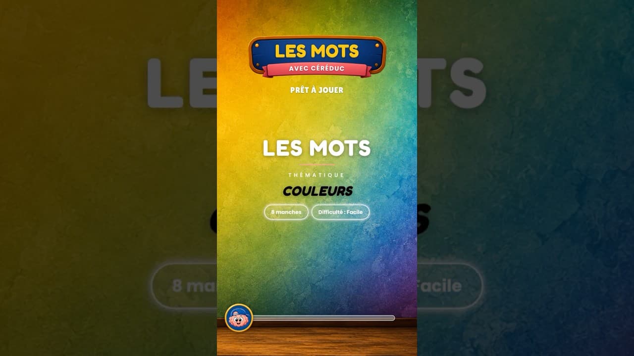 Culture & découvertes — Trouve le mot : Les Couleurs · 8 manches (facile) #shorts