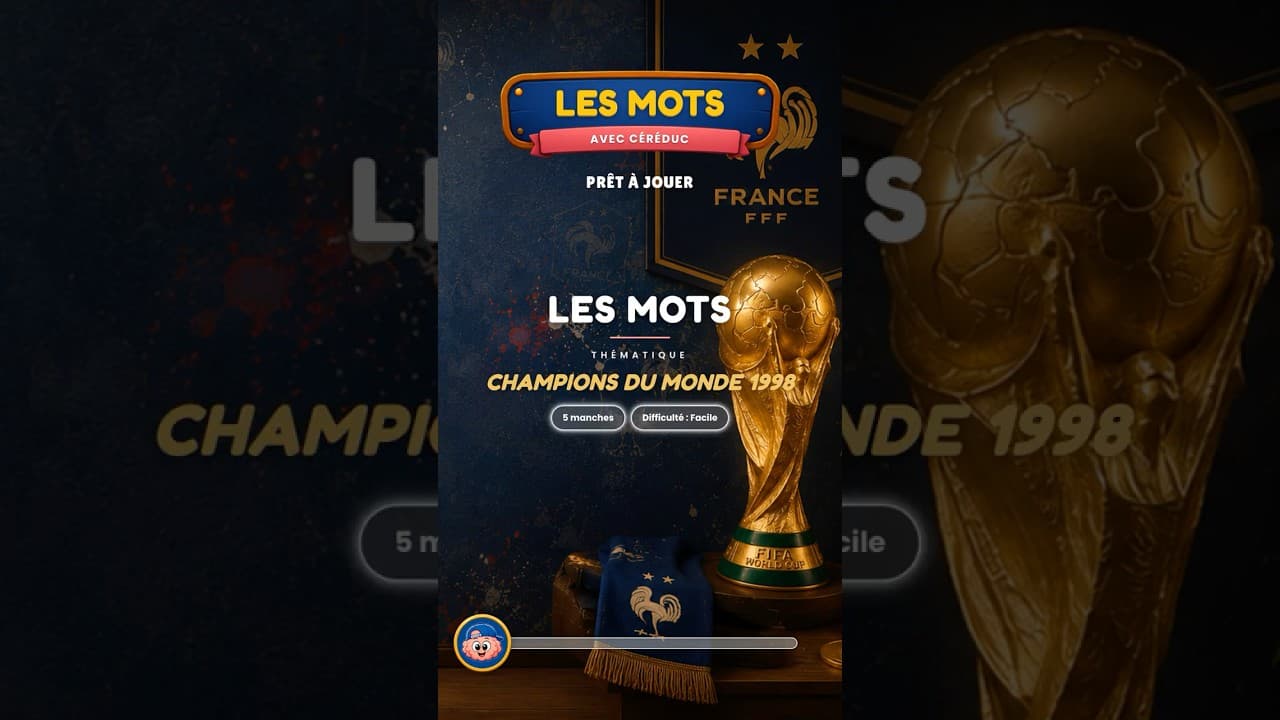 Culture & découvertes — Trouve le mot : Champions du monde 1998 · 5 manches (facile) #shorts