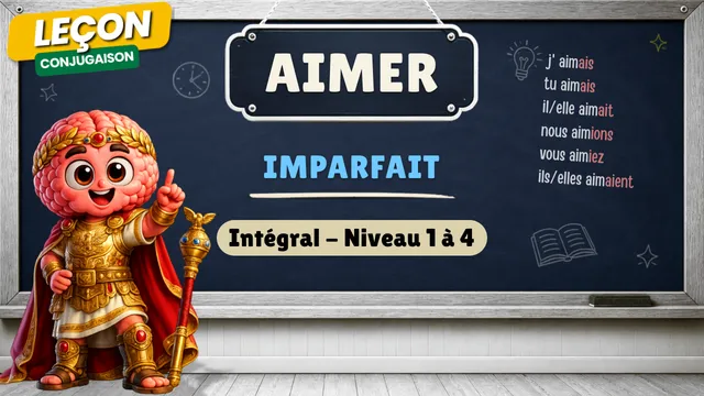 Conjugaison — Conjugaison | Aimer - Imparfait | L'Intégral (niveaux 1 à 4) | Verbe du 1er Groupe