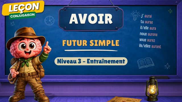 Conjugaison — Conjugaison | Avoir - Futur | Niveau 3 - Entraînement