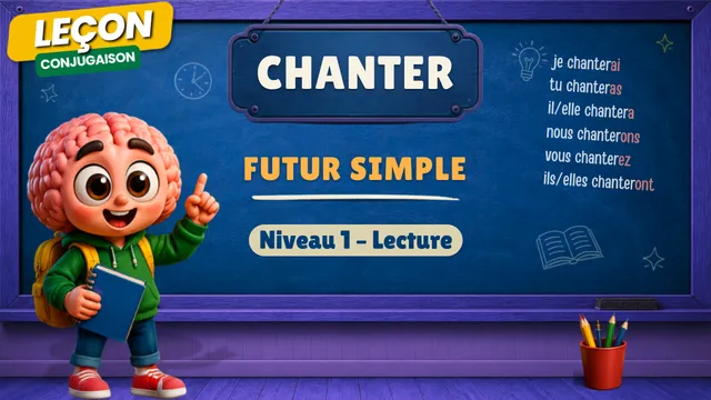 Conjugaison — Conjugaison | Chanter - Futur | Niveau 1 - Lecture | Verbe du 1er Groupe