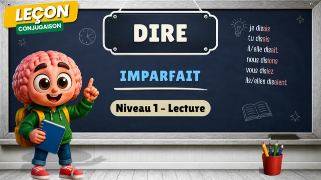 Conjugaison — Conjugaison | Dire - Imparfait | Niveau 1 - Lecture | Verbe du 3ème Groupe