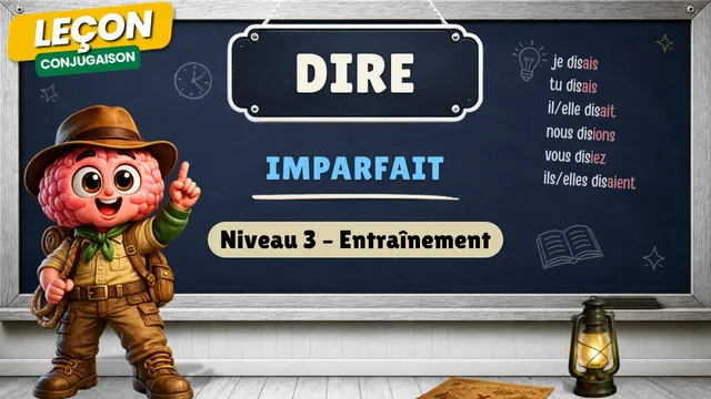 Conjugaison — Conjugaison | Dire - Imparfait | Niveau 3 - Entraînement | Verbe du 3ème Groupe