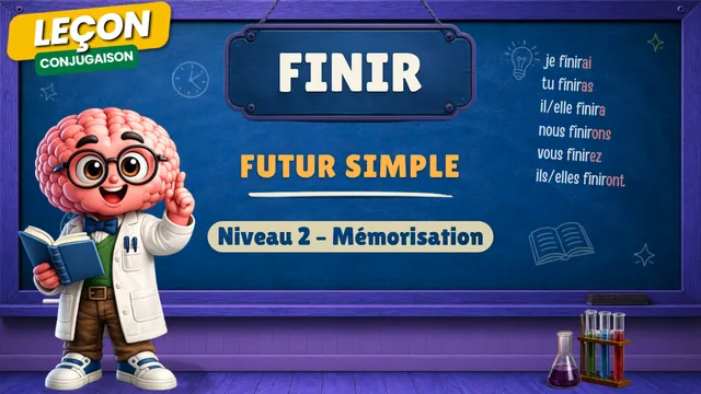 Conjugaison — Conjugaison | Finir - Futur | Niveau 2 - Mémorisation | Verbe du 2ème Groupe