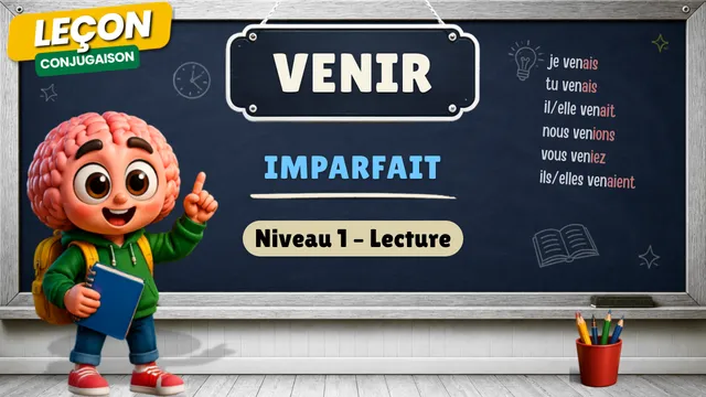 Conjugaison — Conjugaison | Venir - Imparfait | Niveau 1 - Lecture | Verbe du 3ème Groupe