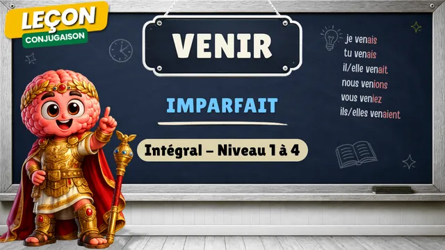 Conjugaison — Conjugaison | Venir - Imparfait | L'Intégral (niveaux 1 à 4) | Verbe du 3ème Groupe